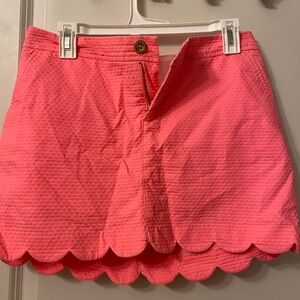 Lilly Pulitizer Buttercup Scalloped Pink Shorts, Size 6